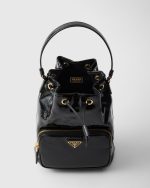 Prada Duet Naplak Patent Leather Bucket Bag - Image 3